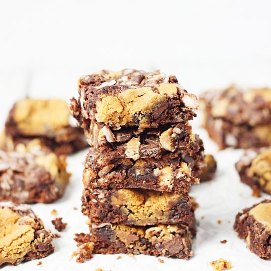 Peanut Butter Coconut Brownies