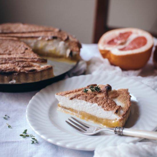 Thyme Grapefruit Meringue Pie