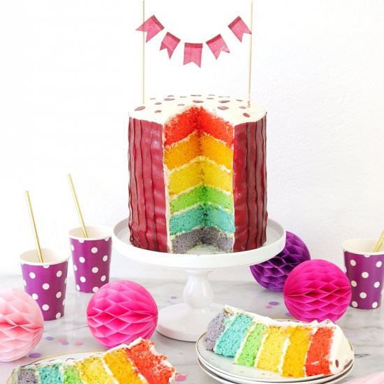 Easy Rainbow Cake