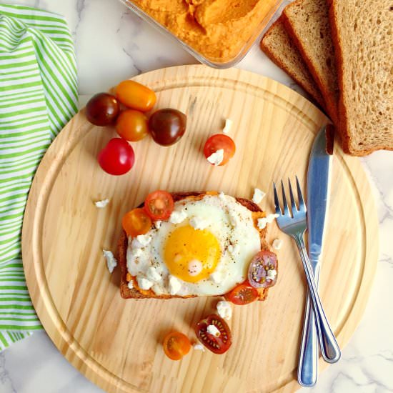 Harissa Hummus Toast