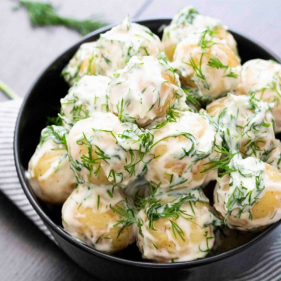 Potatoes with Dill Cream Sauce