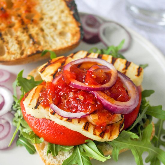 Sweet Chilli Halloumi Burger