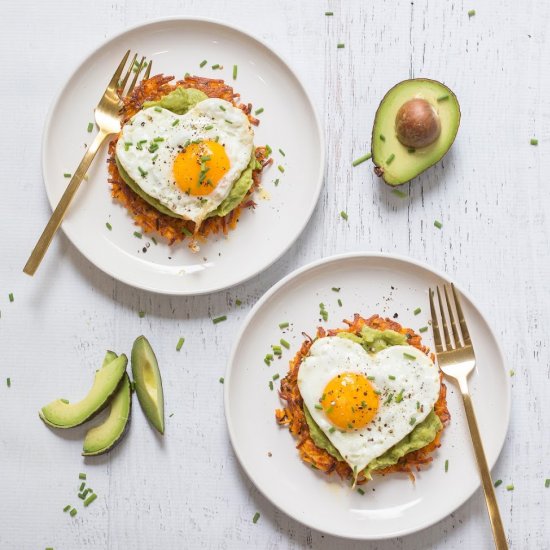 Sweet Potato Fritters and Fried Egg