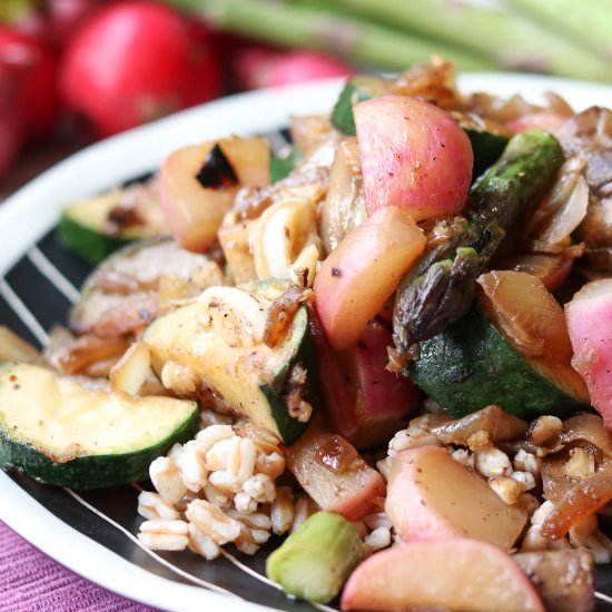 Asian Sautéed Radish Salad & Farro