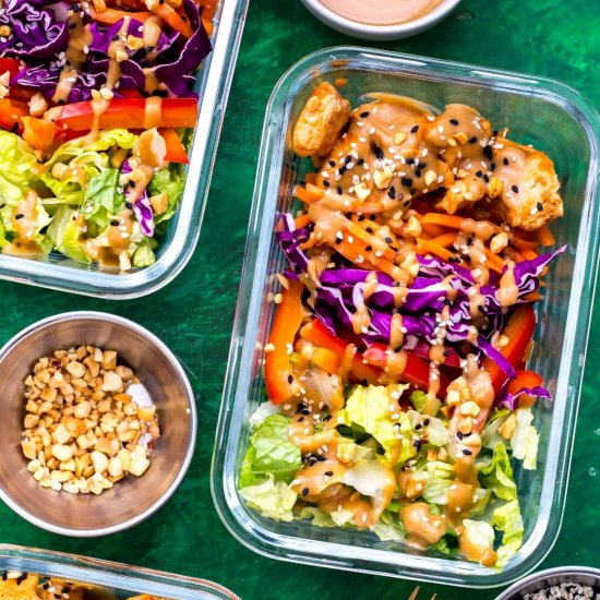 Peanut Chicken Meal Prep Bowls