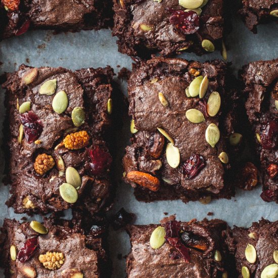 Dark chocolate brownies