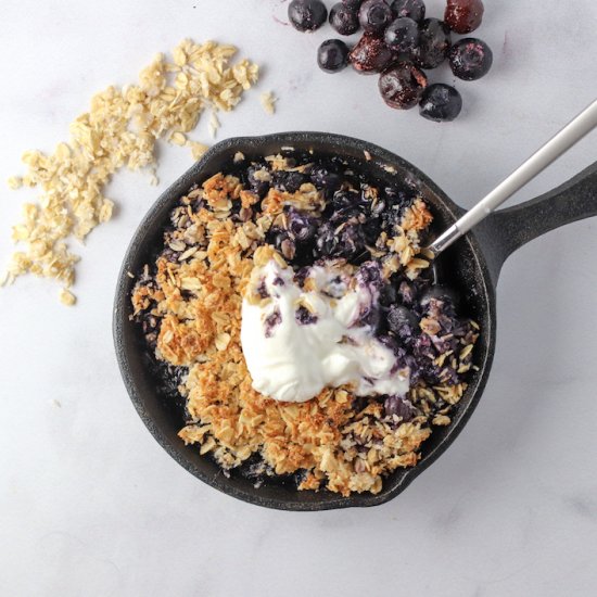 Low Sugar Berry Coconut Crisp