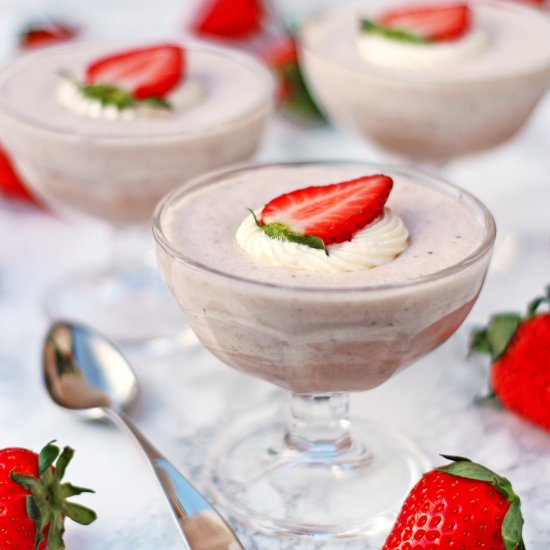 White Chocolate & Strawberry Mousse