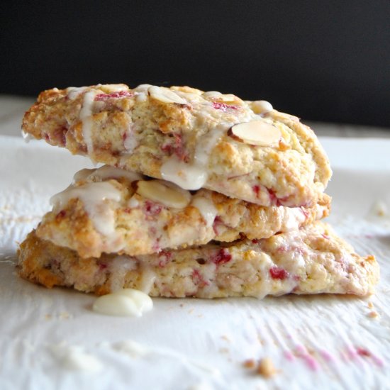 Raspberry Almond Scones