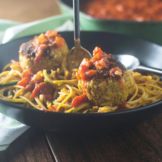 Vegan Meatballs GF Pasta Marinara