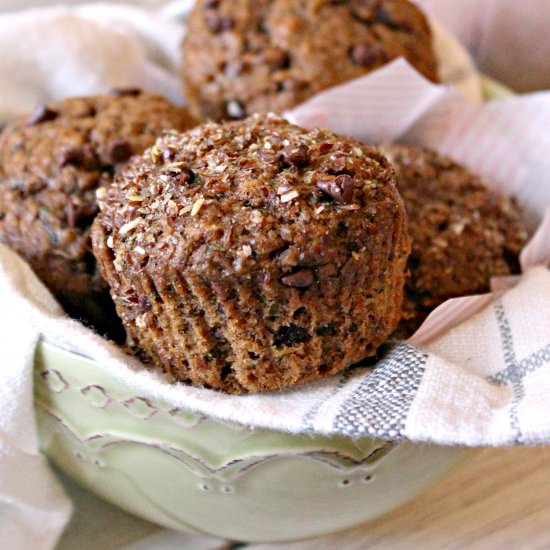 Healthy Zucchini Superfruit Muffins