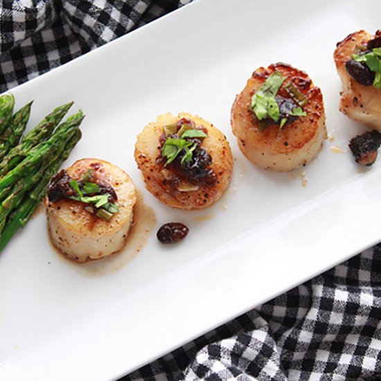 Seared Scallops & Black Bean Sauce