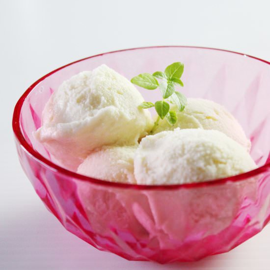 Basil ice cream