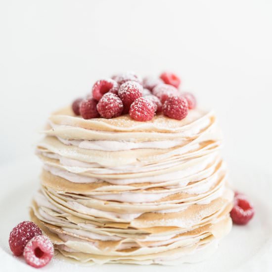 Berry Cream Crepe Cake