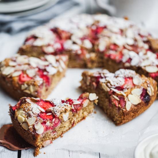 Strawberry Almond Tea Cake