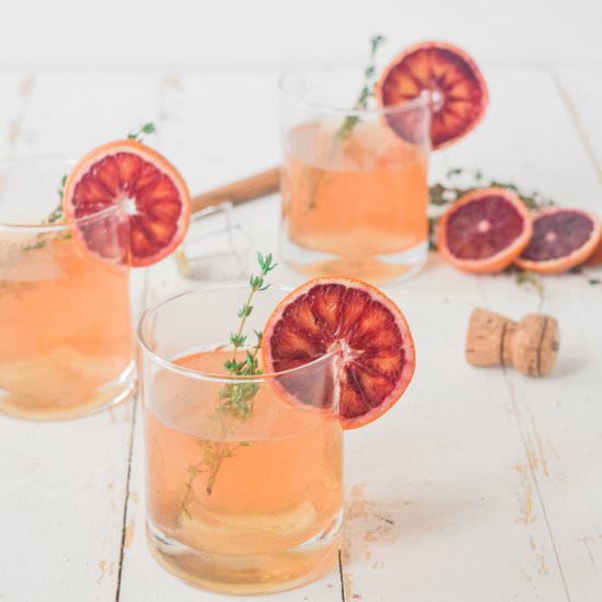 Blood Orange + Prosecco Cocktails