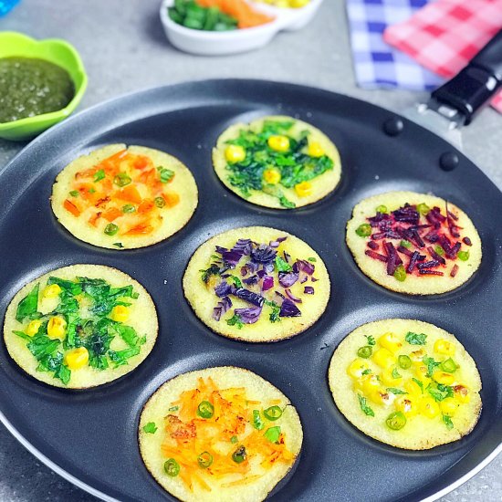 Rainbow Savoury Pancakes