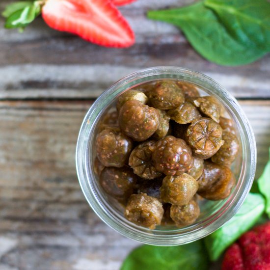 Spinach Strawberry Kombucha Gummies