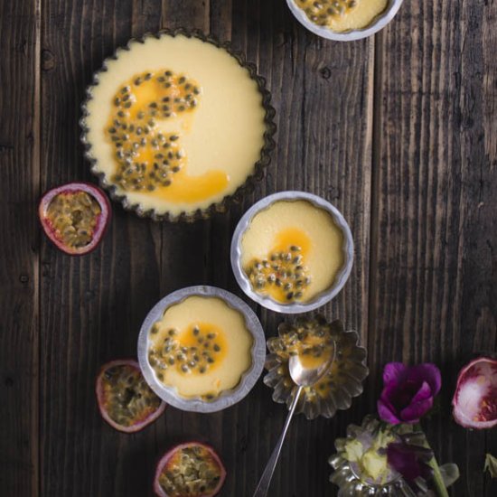 Passion fruit pots de creme