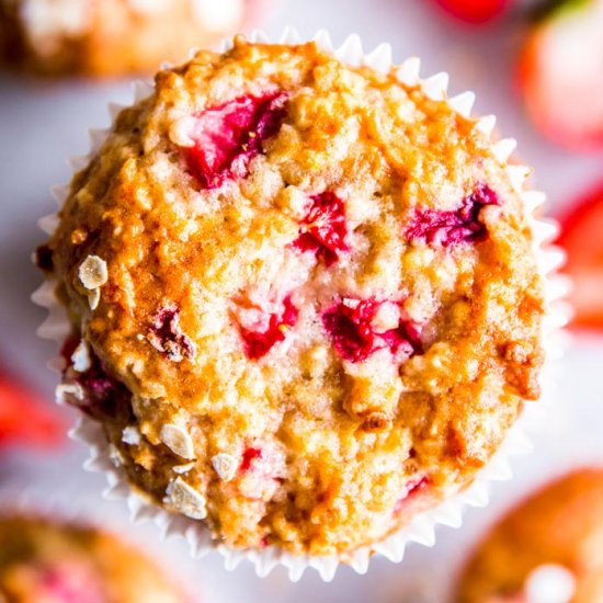 Strawberry Oatmeal Muffins