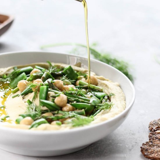 Lemon Asparagus Hummus