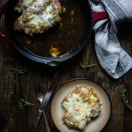 French Onion Smothered Pork Chops