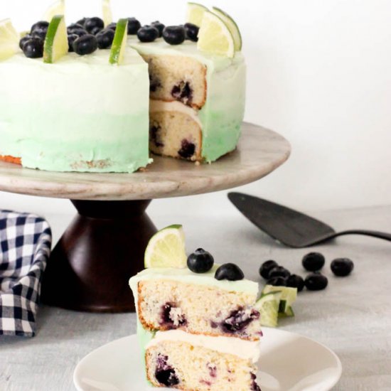 blueberry and lime cake