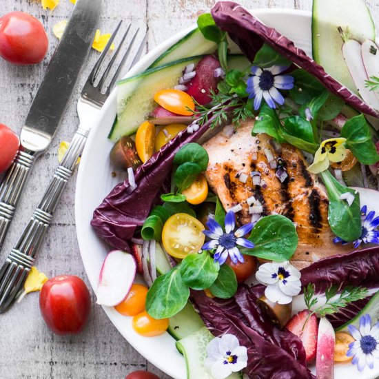 Grilled Salmon Salad