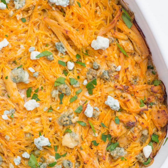 Buffalo Chicken Spaghetti Squash