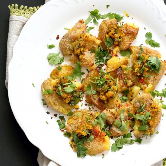 Indian Spiced Smashed Potatoes