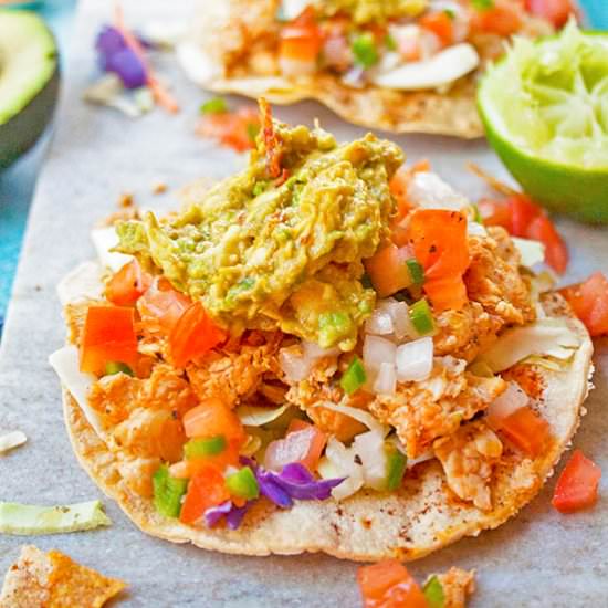 Crispy Chicken Tostadas