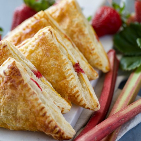 Rhubarb Strawberry Turnovers