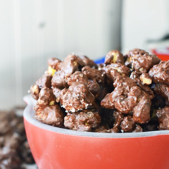 Chocolate Almond Bark Puffcorn