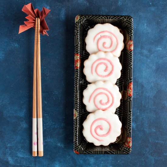 “narutomaki” shortbread cookies