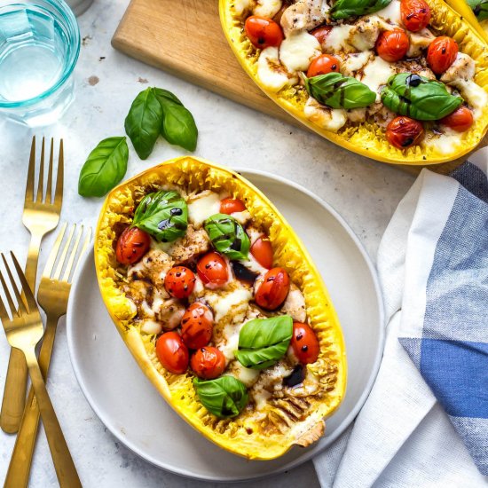 Chicken Caprese Spaghetti Squash