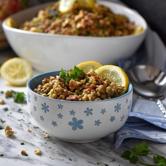 Fregola Salad with Lentils