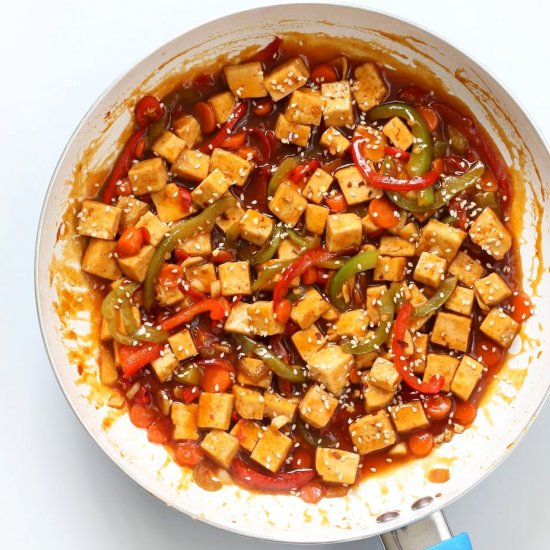 Sticky Ginger Sesame Tofu