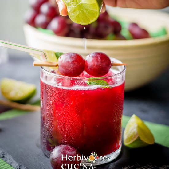 Frozen Grape Lime Rickey Slush