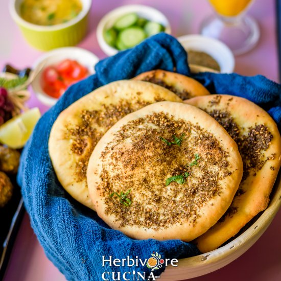 Lebanese Manakish Za’atar Flatbread