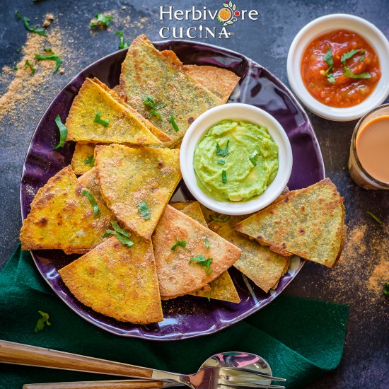 Baked Cheesy Roti Chips