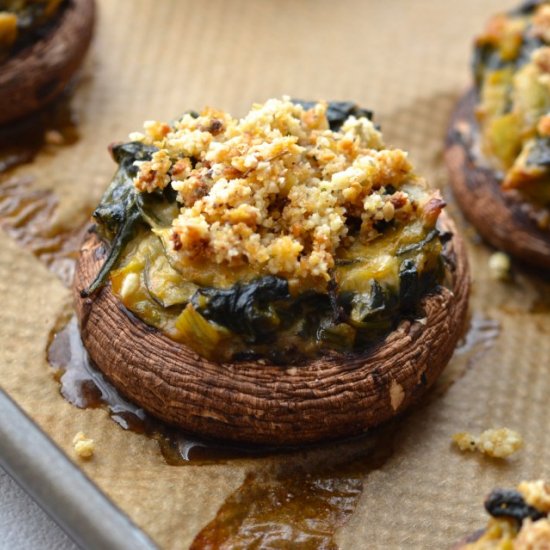 Spinach & Artichoke Stuffed Mushrooms