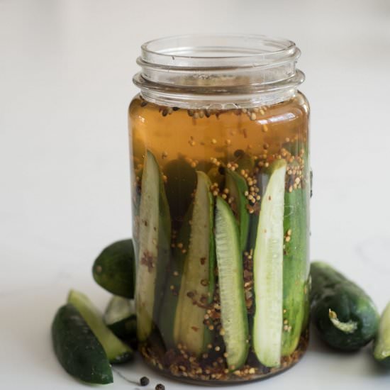 Sweet & Spicy Cucumbers in Vinegar