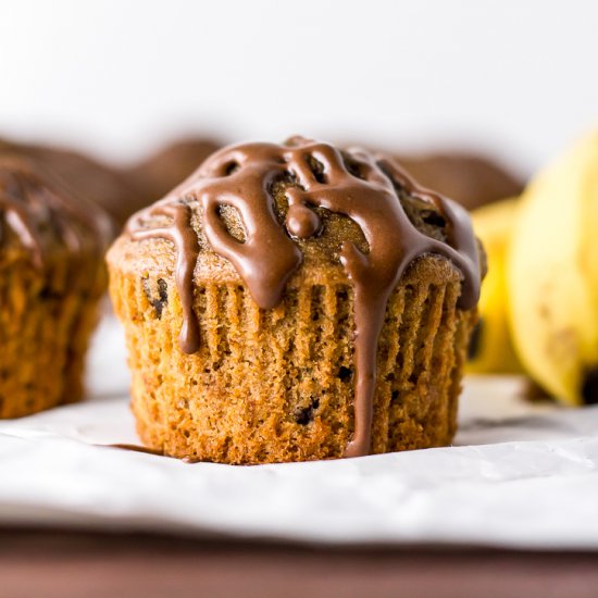 Chocolate Espresso Banana Muffins