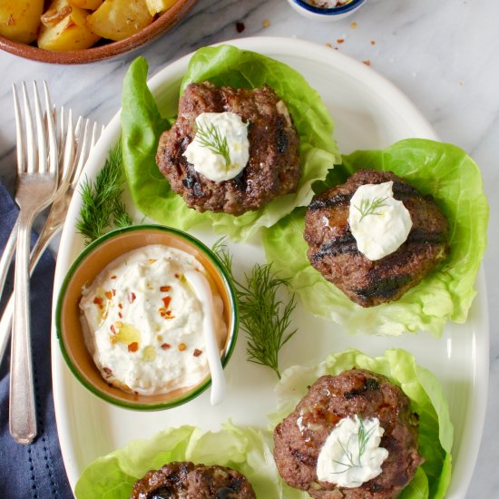 Lettuce-wrapped lamb sliders