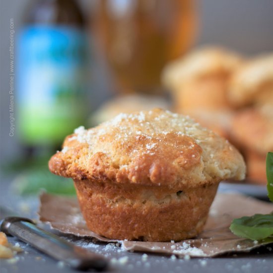 Mozzarella Stuffed Beer Muffins