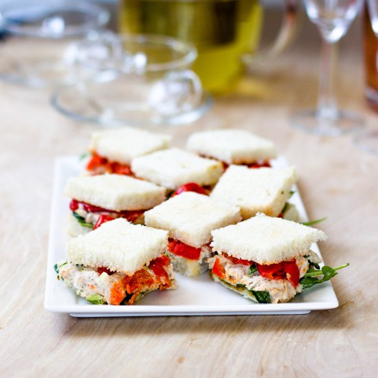 Tea Time Tuna Peppadew Sandwiches