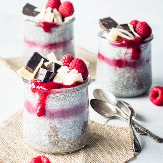 Chia Pudding with Raspberry Jam