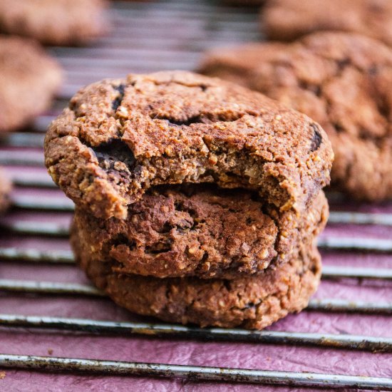 Choc chip chestnut cookies