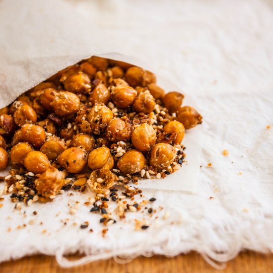 Crispy baked chickpeas