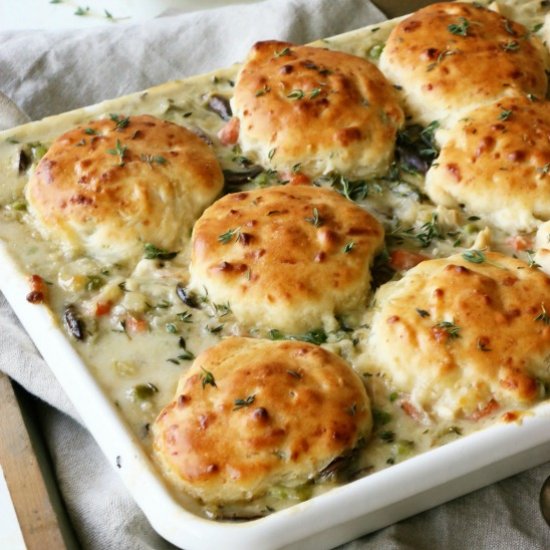 Chicken & Spring Vegetable Cobbler